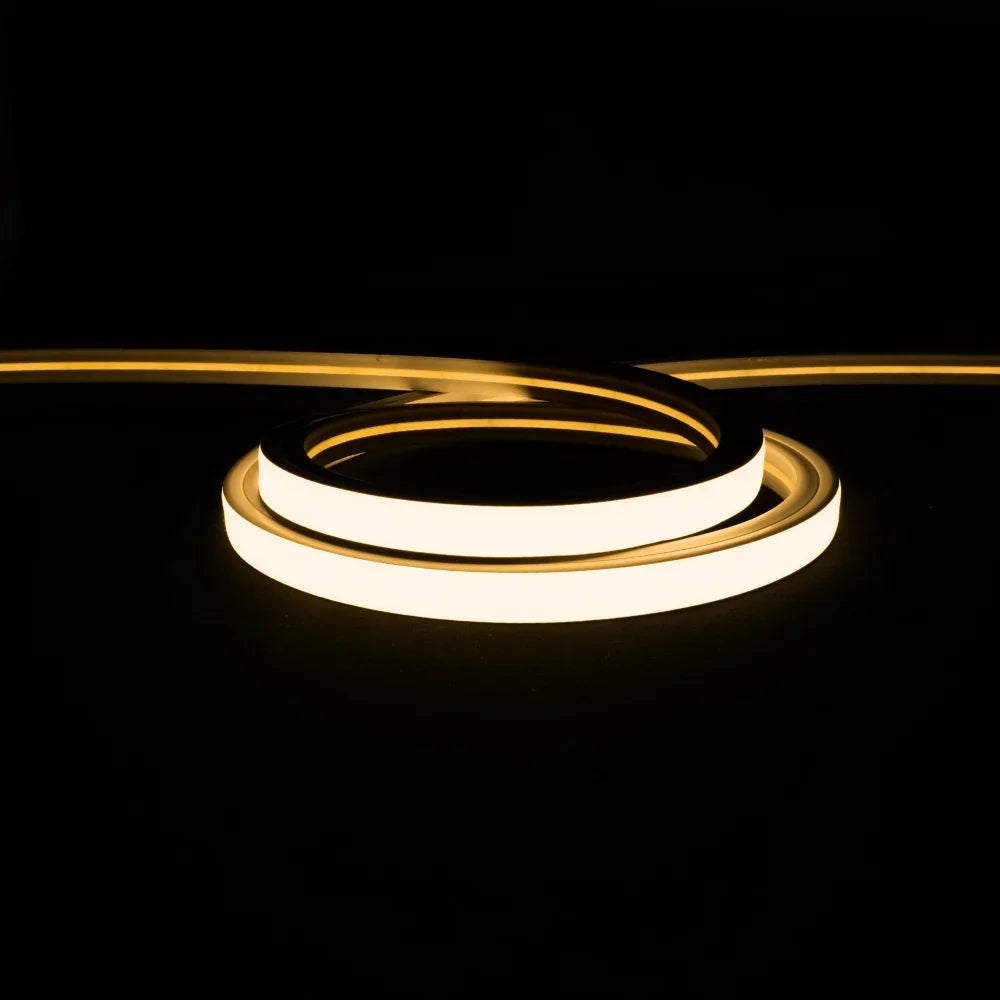 Warm White Neon Flex 3000K 48V 16x16mm Top Bend IP67 Waterproof 50m