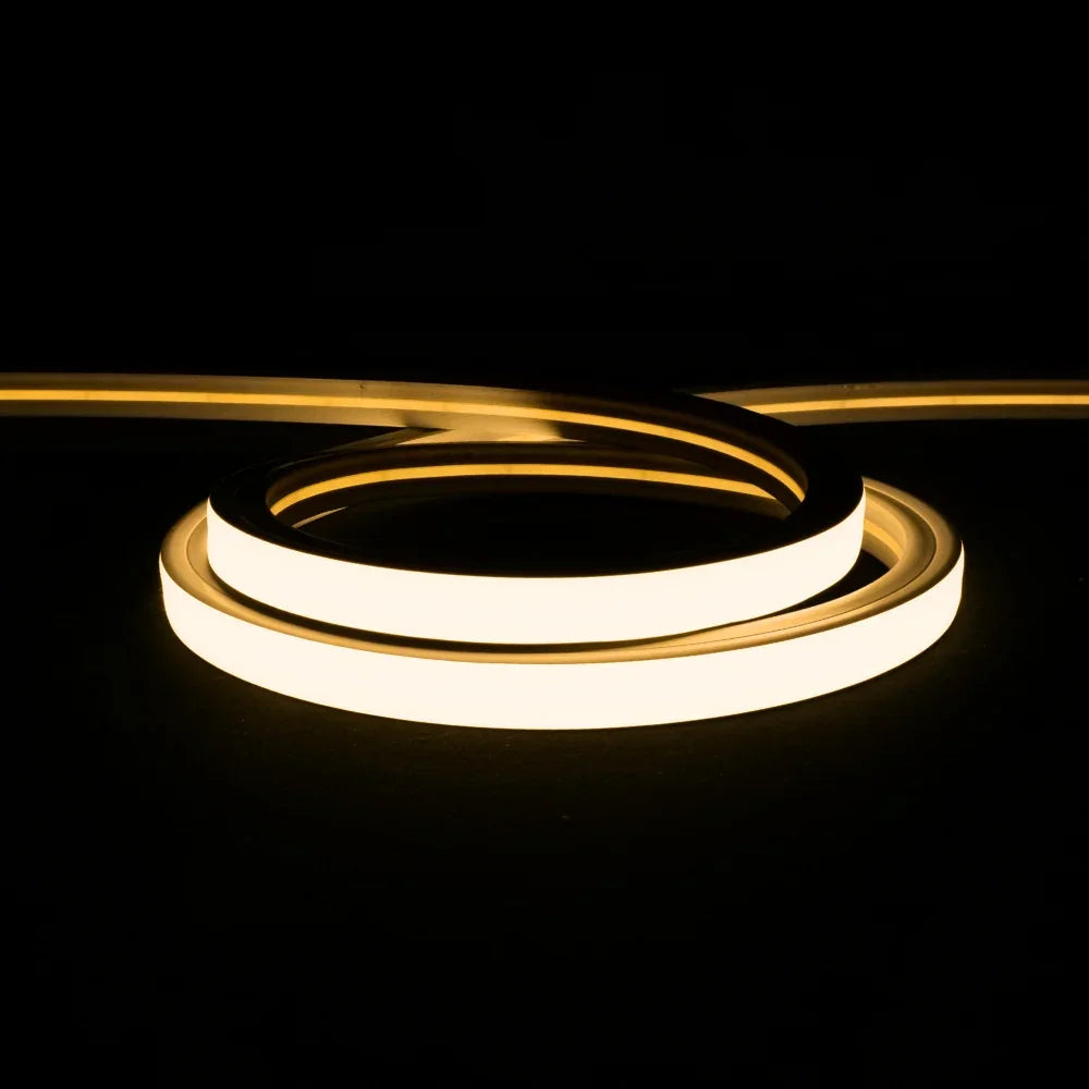 Warm White Neon Flex 3000K 48V 16x16mm Top Bend IP67 Waterproof 50m