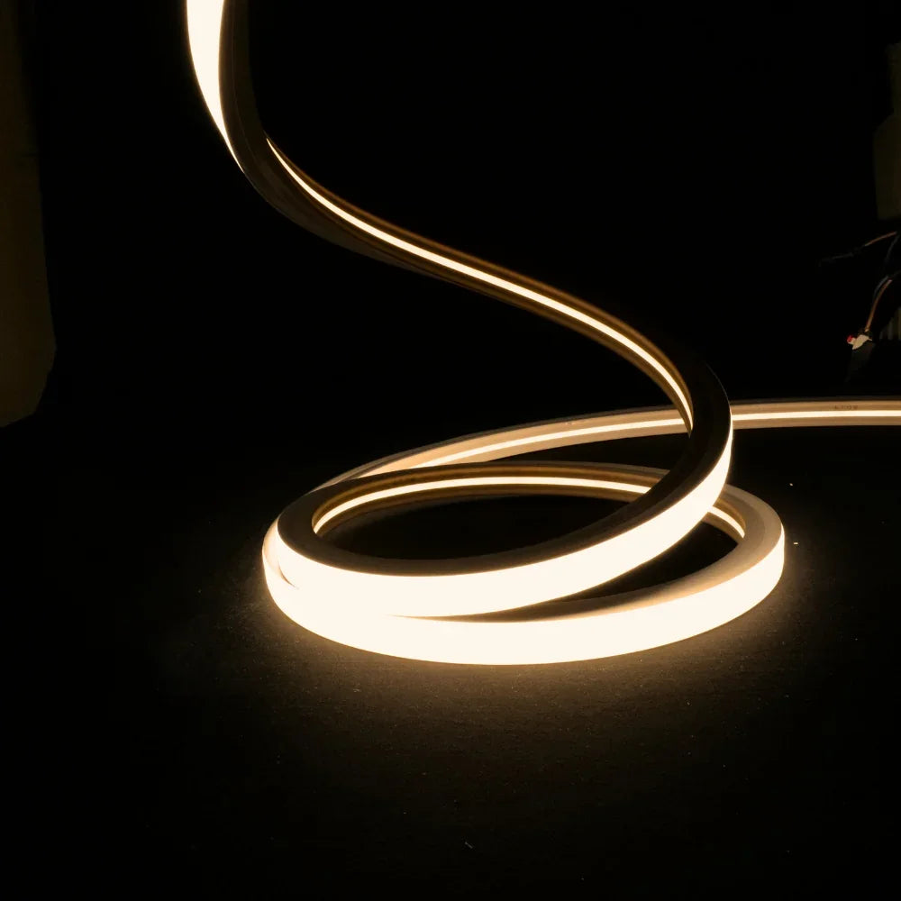 Warm White Neon Flex 3000K 48V 16x16mm Top Bend IP67 Waterproof 50m