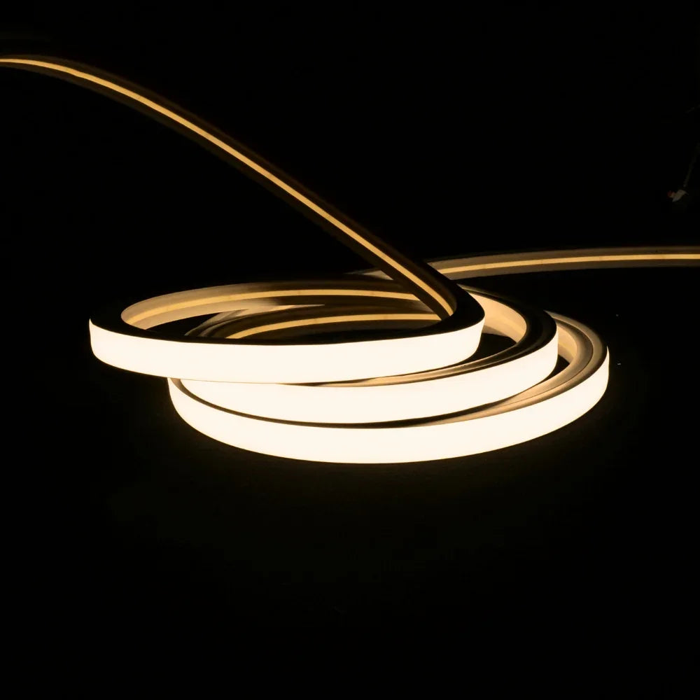Warm White Neon Flex 3000K 48V 16x16mm Top Bend IP67 Waterproof 50m