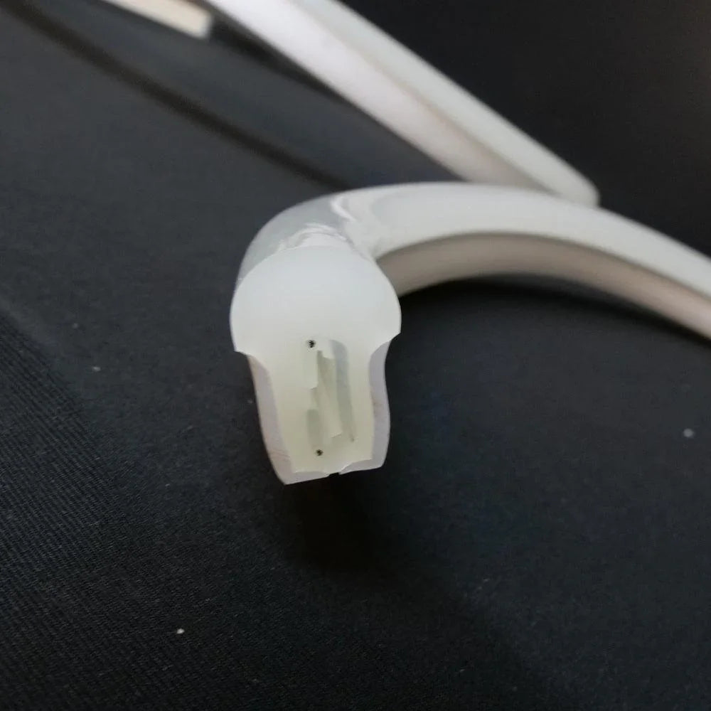 Cool White Neon Flex 14x25mm 220V 240V 120LEDs/m IP65 Waterproof with UK Plug