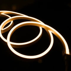 Warm White LED Neon Flex 24V 10x20mm IP68 Waterproof