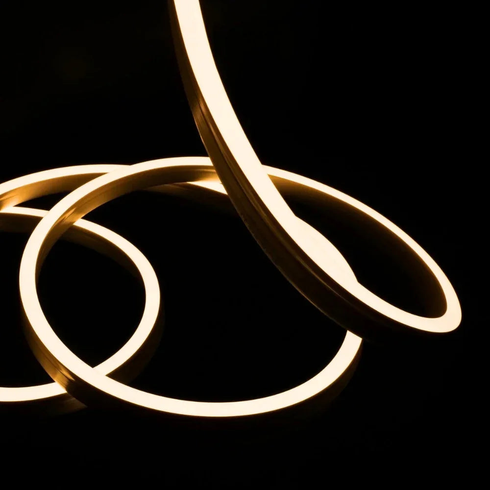 Warm White LED Neon Flex 24V 10x20mm IP68 Waterproof
