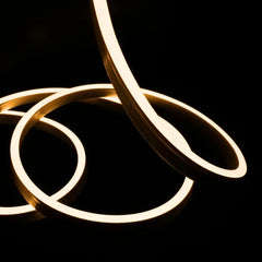 Warm White LED Neon Flex 24V 10x20mm IP68 Waterproof