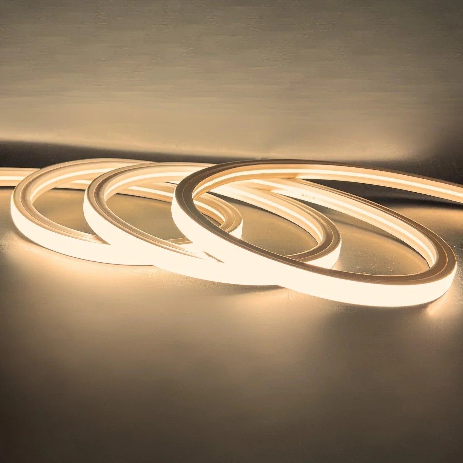 Warm White Neon Flex 3000K 16x16mm 220V 240V Top Bending IP65 10cm Cut with UK Plug - ATOM LED