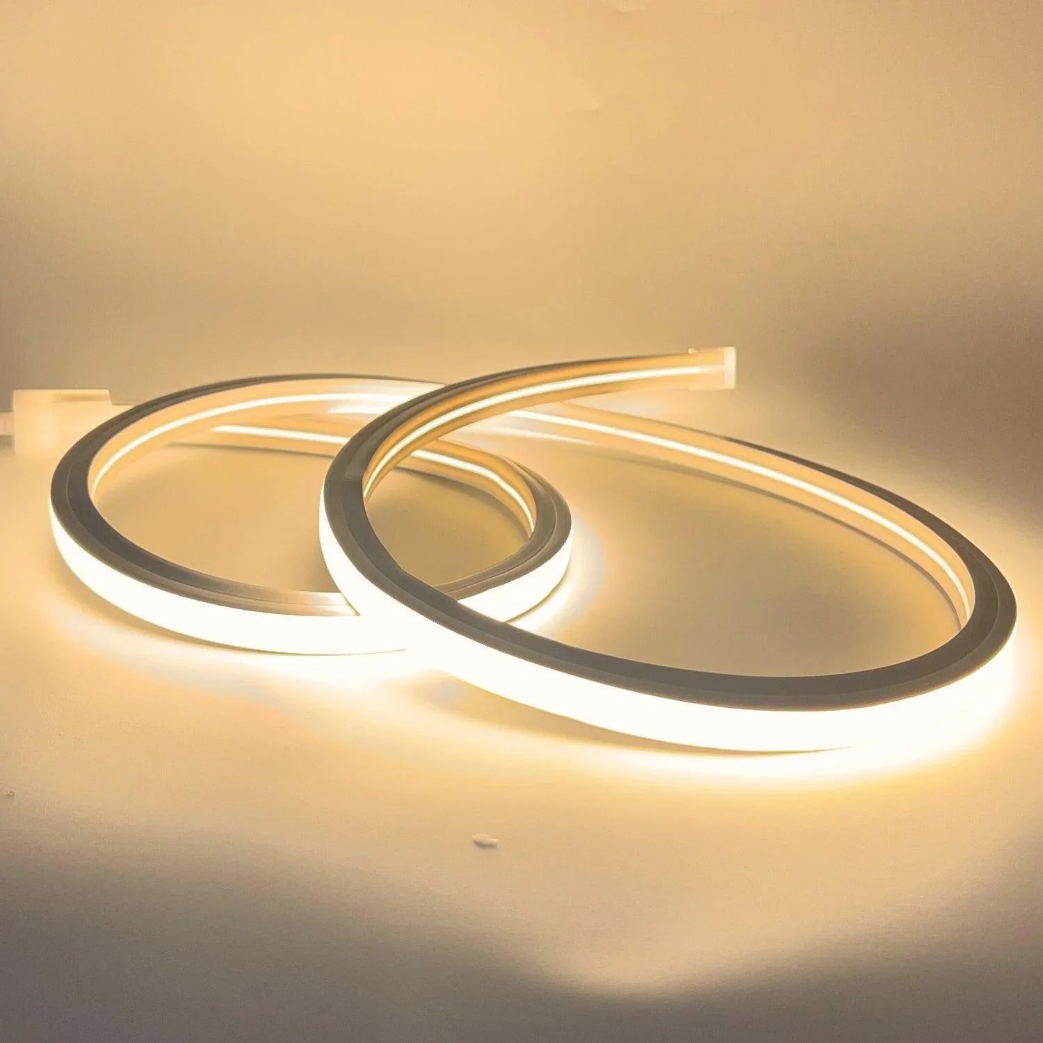 Warm White Neon Flex 3000K 16x16mm 220V 240V Top Bending 20cm Cutting IP65 Waterproof with UK Plug - ATOM LED