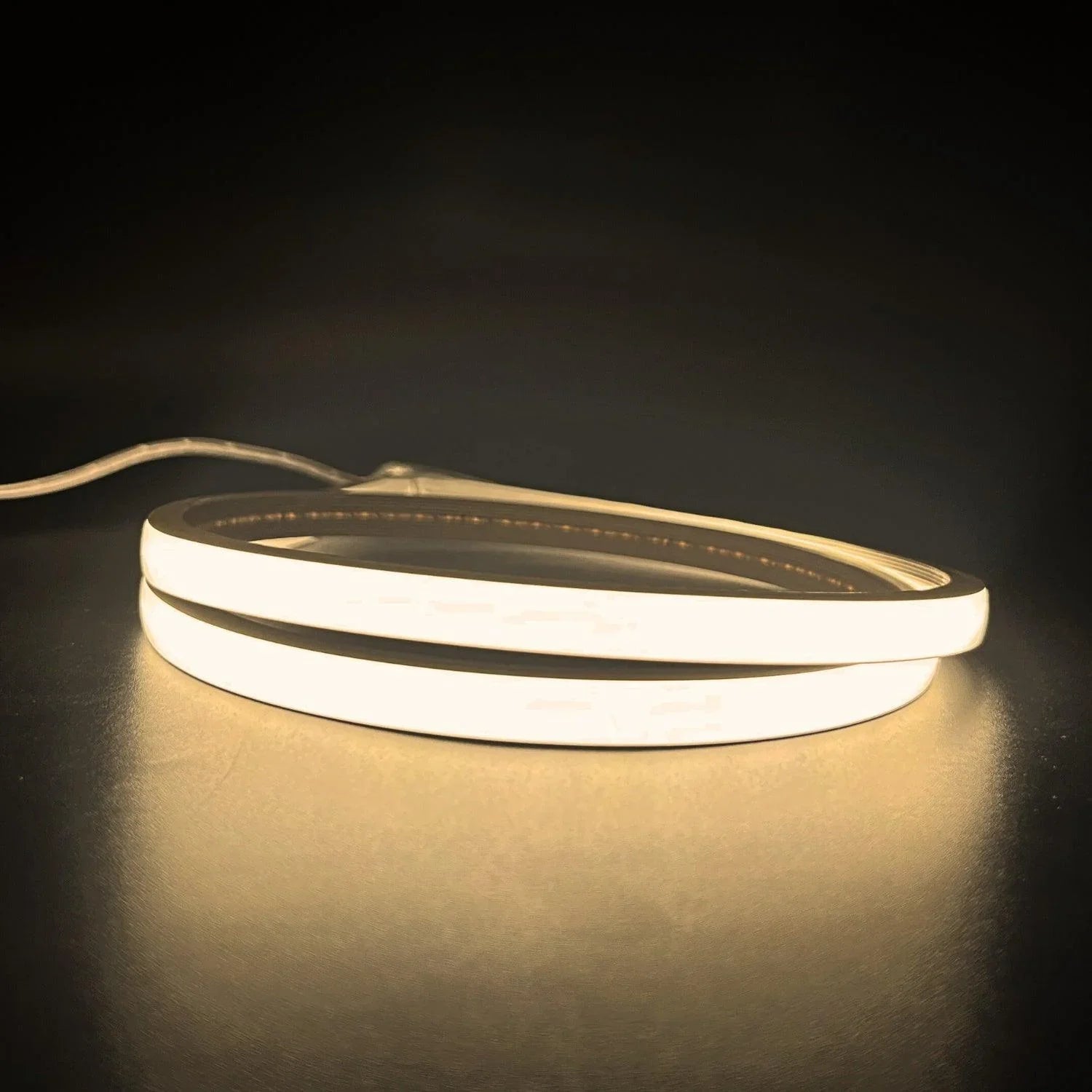 Warm White Neon Flex 3000K 24V Top Bending 10x6mm IP65 Waterproof 280LEDs/m - ATOM LED