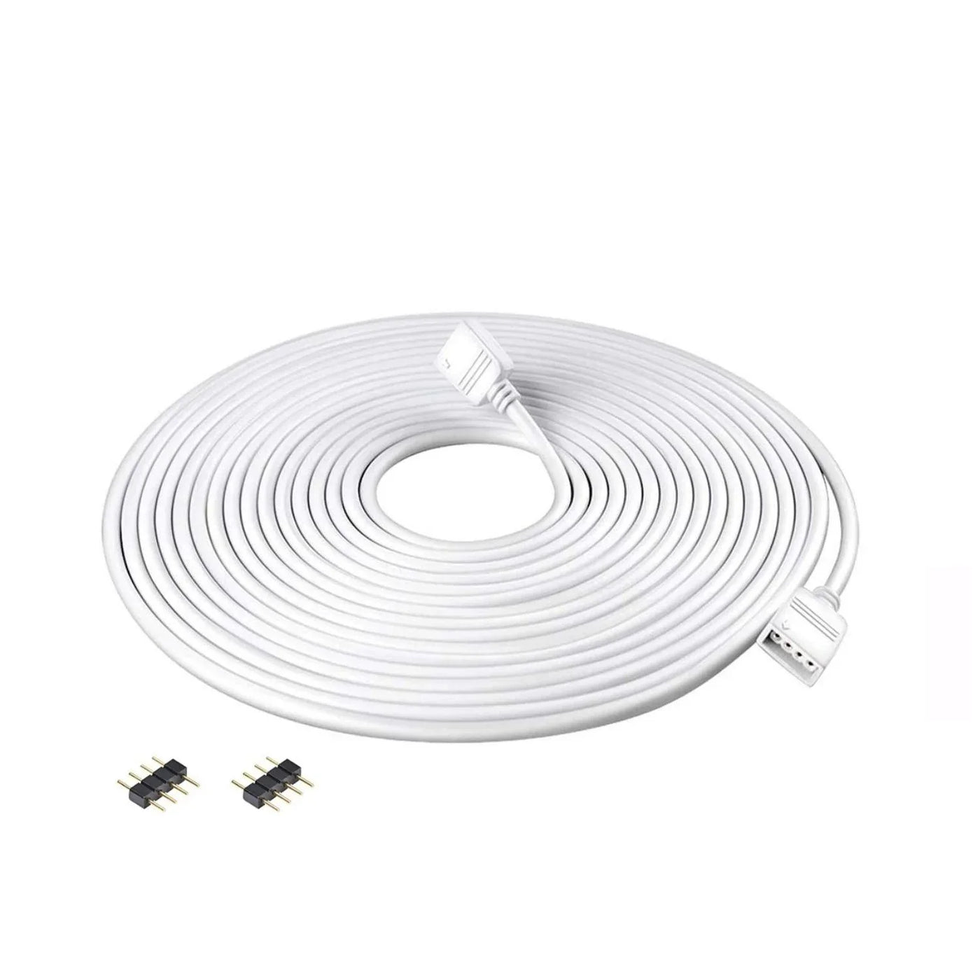 2 Metre DC 12V/24V RGB LED Strip Extension Cable LED Strip Connector 4 Pin Soldless Strip Jumper Cables Kit with Connector for 5050 3528 - ATOM LED