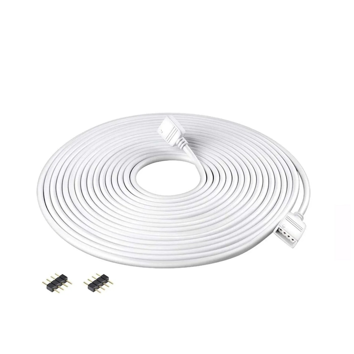5 Metre DC 12V/24V RGB LED Strip Extension Cable LED Strip Connector 4 Pin Soldless Strip Jumper Cables Kit with Connector for 5050 3528 - ATOM LED