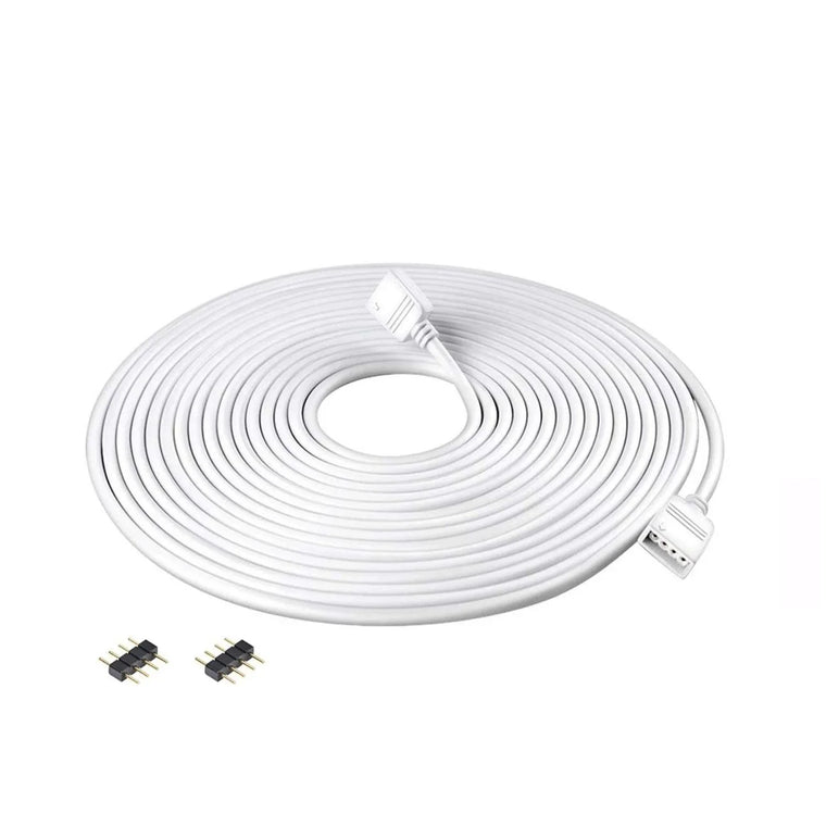 1 Metre DC 12V/24V RGB LED Strip Extension Cable LED Strip Connector 4 Pin Soldless Strip Jumper Cables Kit with Connector for 5050 3528 - ATOM LED