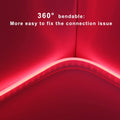 Red LED Neon Flex 8x16mm 120LEDs/m AC 220 240V IP67 Waterproof with UK Plug - ATOM LED