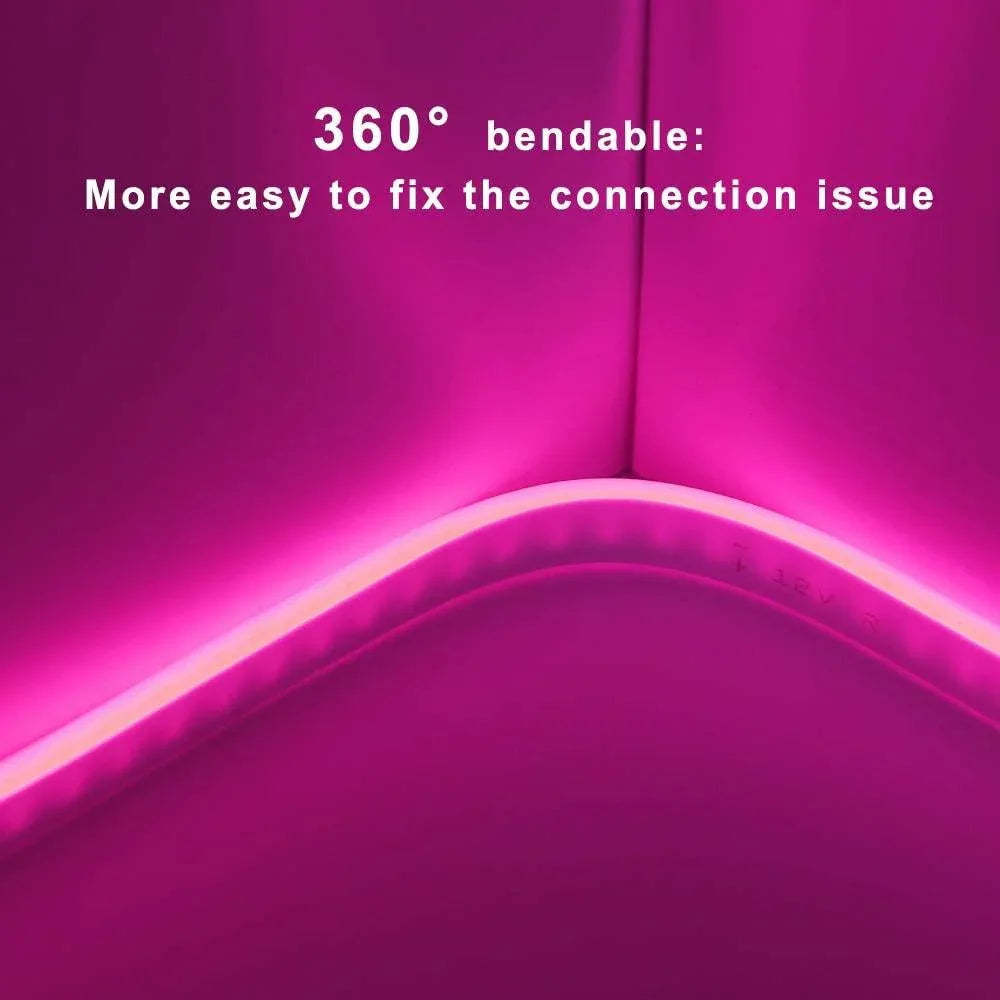 Pink LED Neon Flex AC 220V 240V 8x16mm 120LEDs/m IP65 Waterproof with UK Plug - ATOM LED