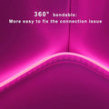 Pink LED Neon Flex AC 220V 240V 8x16mm 120LEDs/m IP65 Waterproof with UK Plug - ATOM LED