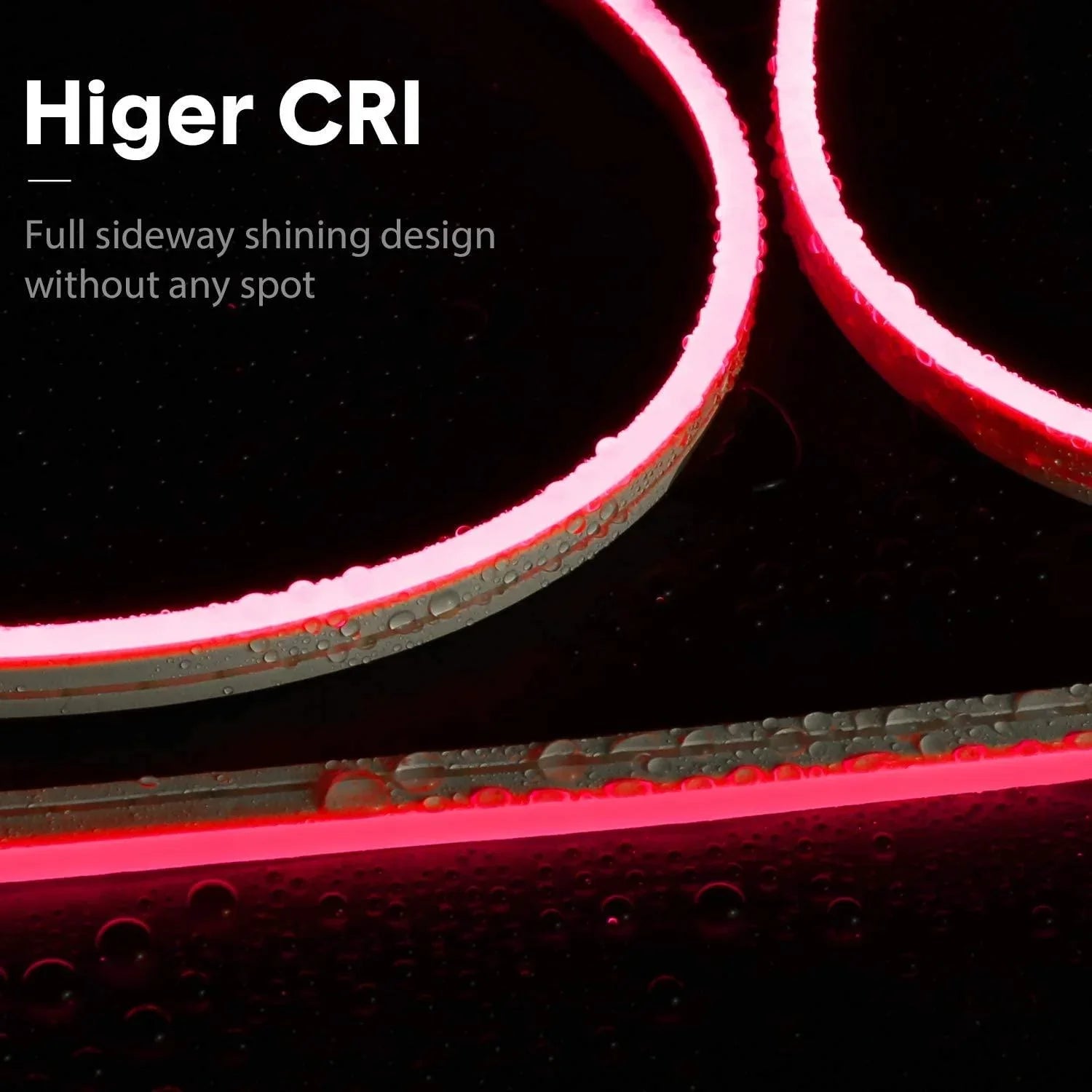 Red Neon Flex 12V 6x12mm 120LEDs/m IP65 Waterproof 2.5cm Cut Kit - ATOM LED