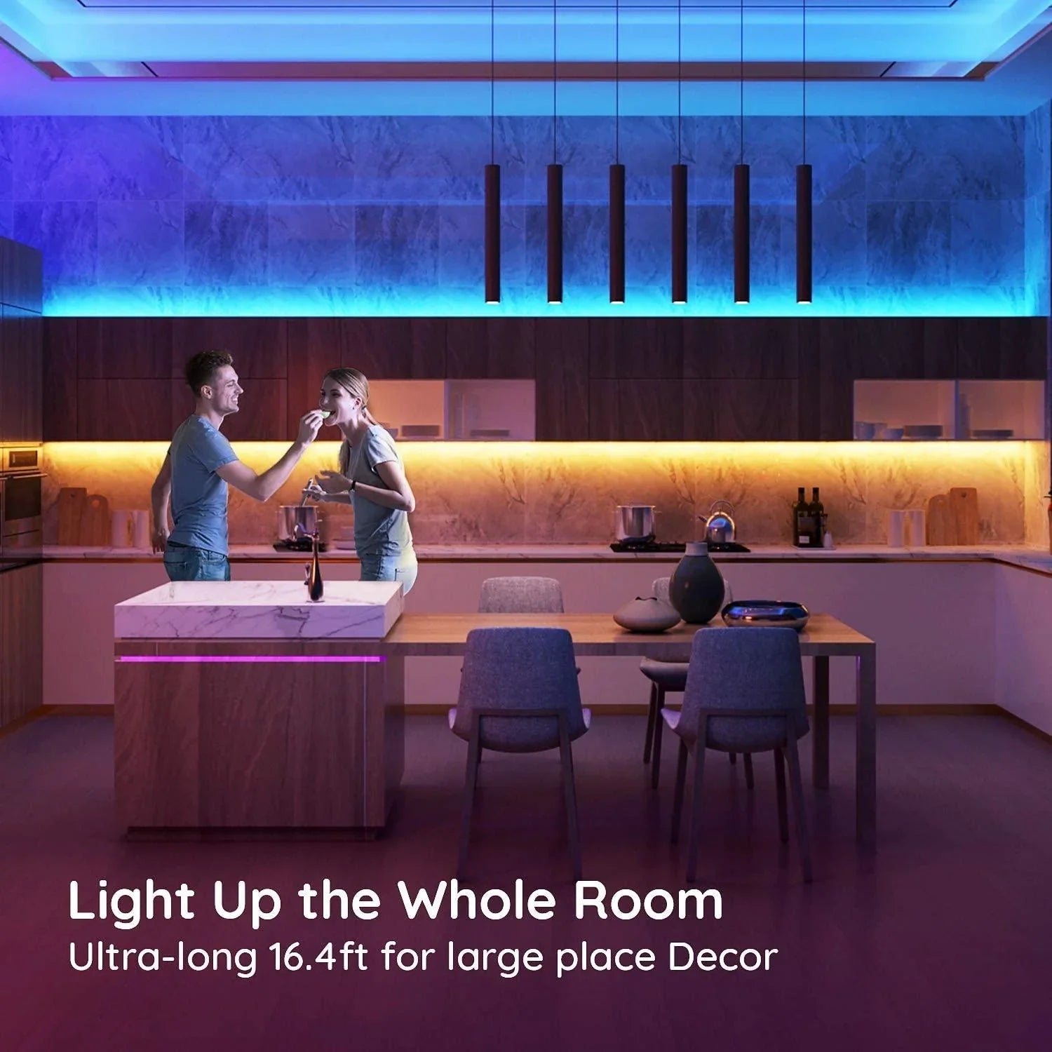 RGB LED Strip with WiFi Controller DC 24V 10m One Length 5050 IP65 Waterproof 60LED/m Full Kit - ATOM LED