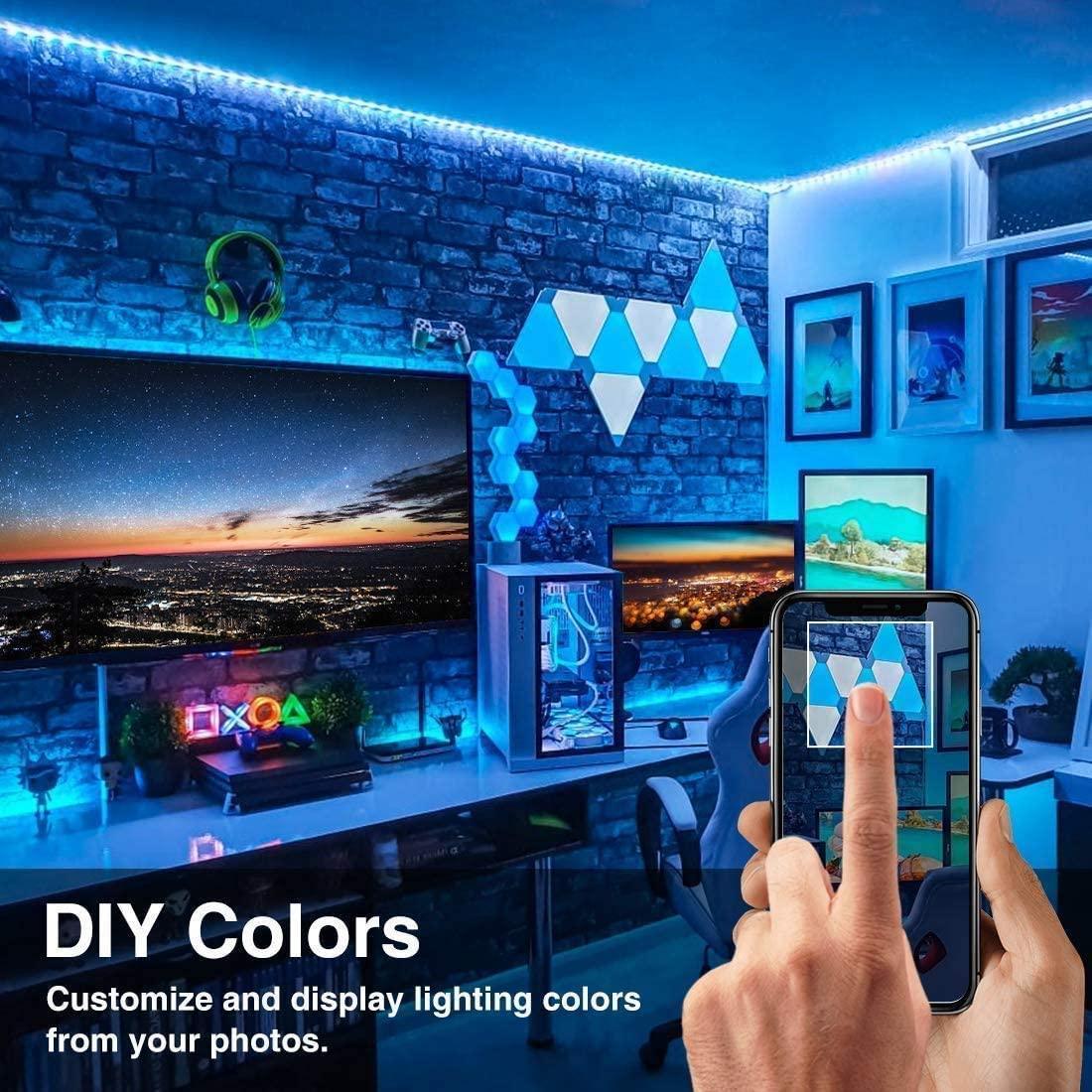 RGB LED Strip 10 Metre (5m+5m) 12V WiFi Wireless Control IP20 Non-Waterproof 300LEDs 10m Full Kit Work with Alexa and Google Home - ATOM LED