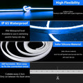Mini Blue LED Neon Flex 6x12mm 12V 120LEDs/m IP65 Waterproof 2.5cm Kit - ATOM LED