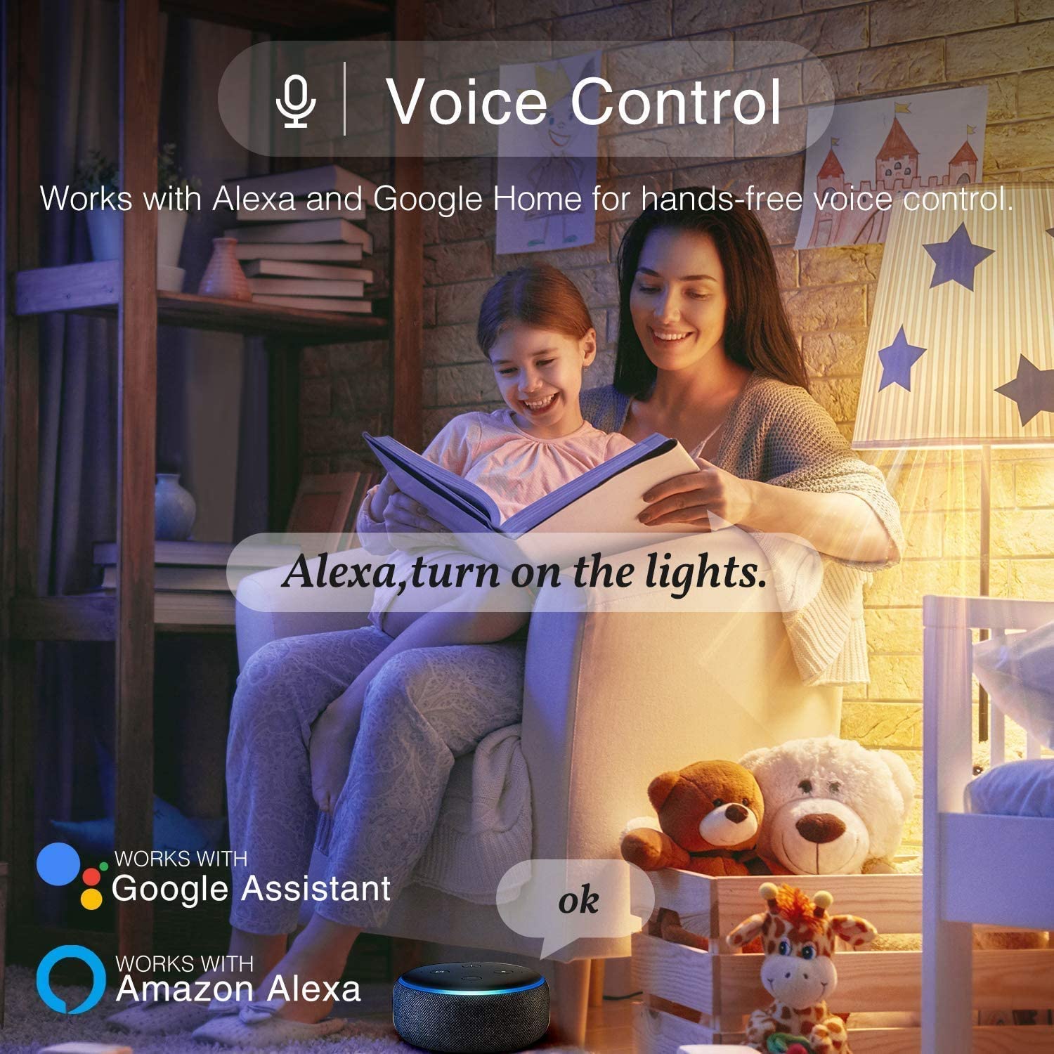 RGB LED Strip 12V WiFi Wireless Control IP65 Waterproof 300LEDs 5m Full Kit Work with Alexa and Google Home - ATOM LED