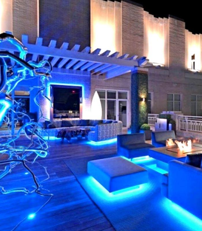 Blue Neon Flex Double Side 220V 240V 120LED/m 8x16mm IP67 Waterproof  Full Kit - ATOM LED