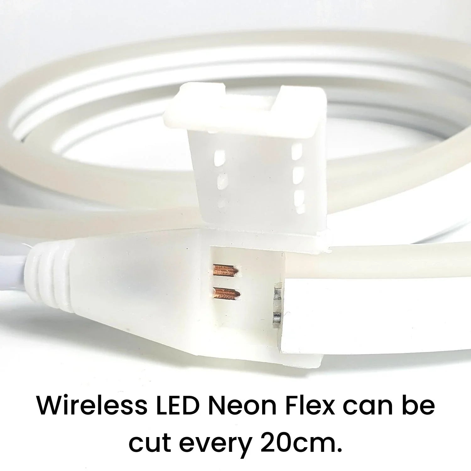 Cool White LED Neon Flex 24V DC Wireless 8x16mm 120LEDs/m IP65 Waterproof - ATOM LED