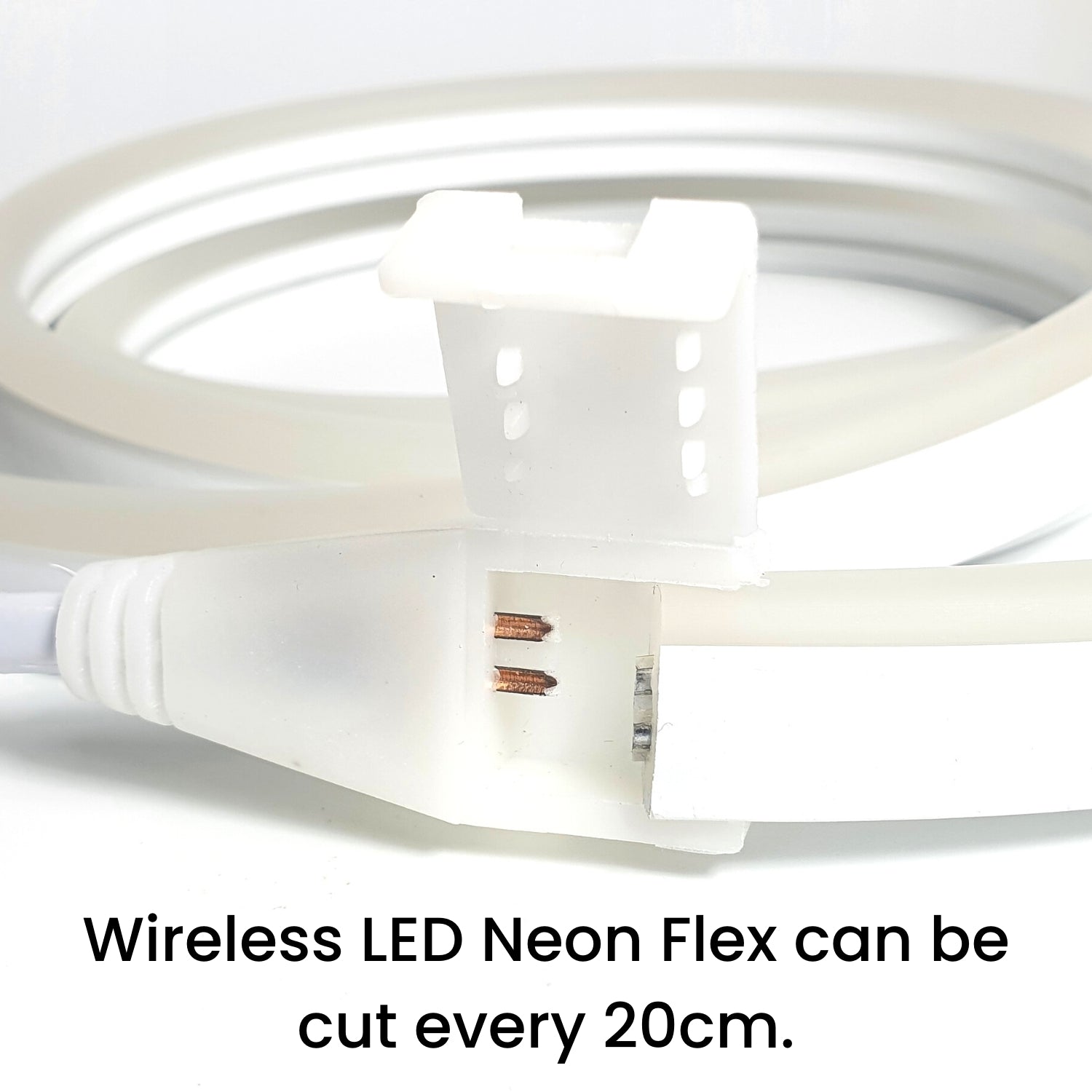 Warm White LED Neon Flex 24V DC Wireless 8x16mm 120LEDs/m IP65 Waterproof - ATOM LED