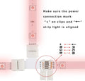 LED Strip Accessories 5pcs + Shape PCB RGB Connectors 4 pin 10mm - ATOM LED