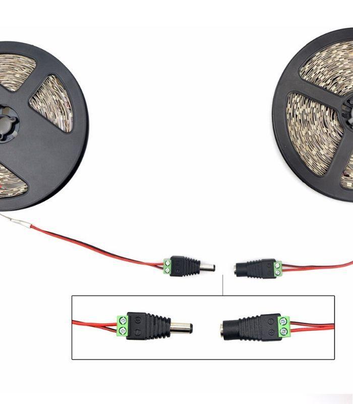 10 Sets of 5.5mm x 2.1mm 12V DC Power Male and Female Jack Connector Plug Adapter Adaptor for LED Strips - ATOM LED