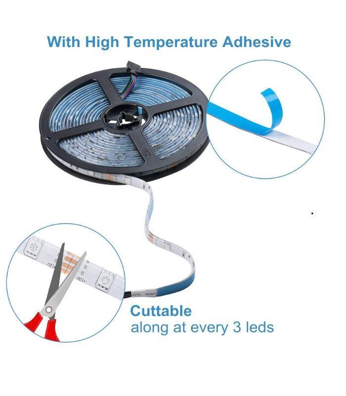 RGB LED Strip 12V SMD5050 IP67 Waterproof 60LED/m 5metre For Outdoor Use Full Kit - ATOM LED