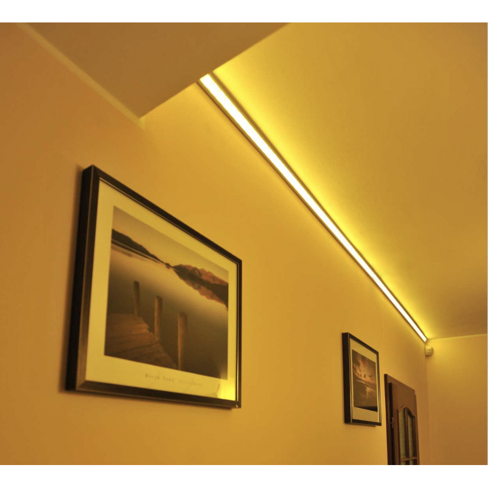 LED Strip Aluminium Corner Profile Milky Cover Cabinet LED Corner Profile 19x19mm - ATOM LED