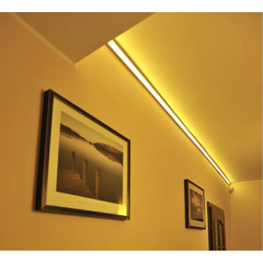 LED Strip Aluminium Corner Profile Milky Cover Cabinet LED Corner Profile 19x19mm - ATOM LED