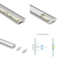 LED Strip Light Aluminium Recessed Profile Milky Cover Cabinet LED Channel - ATOM LED