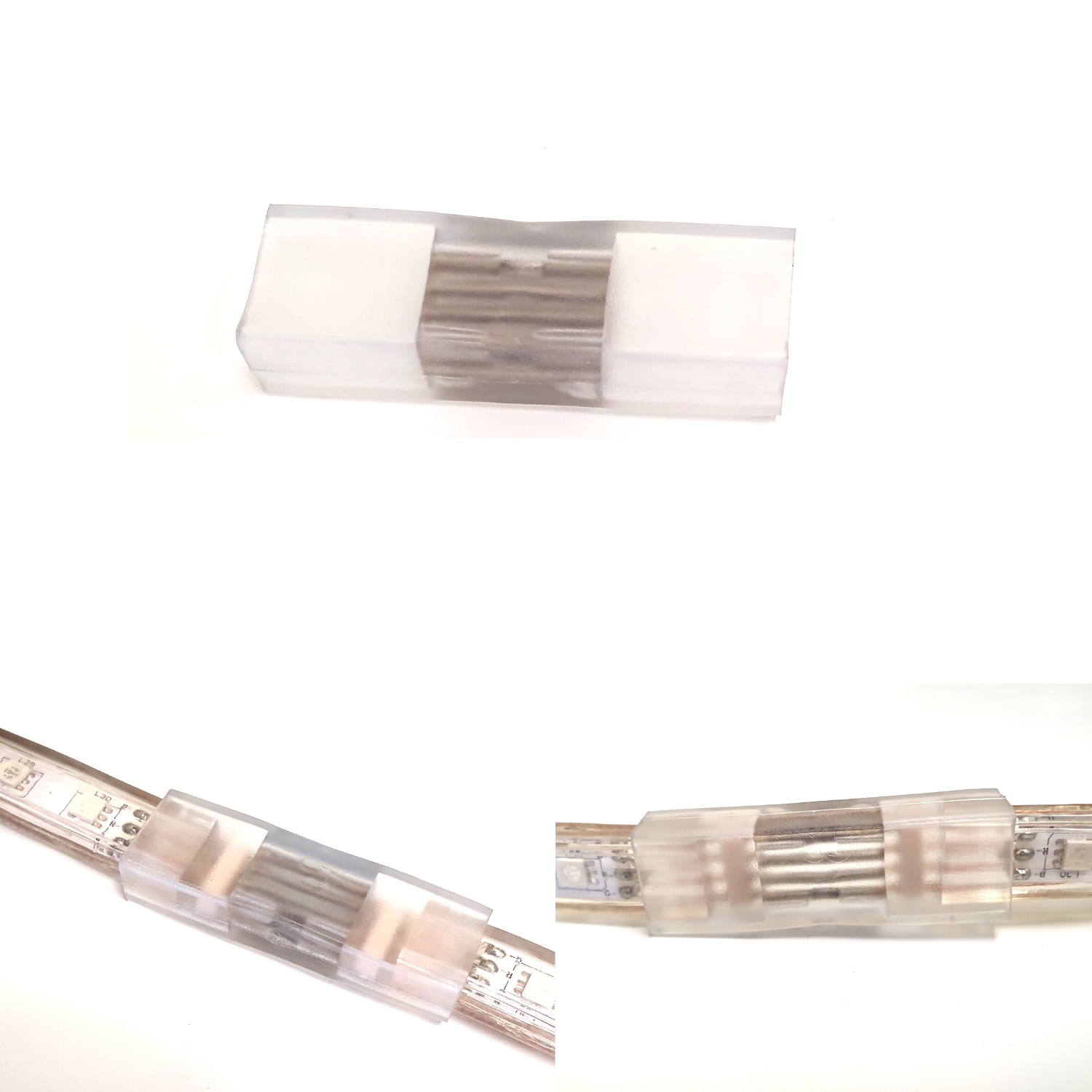RGB LED Strip 220V 240V 60LEDs/m Accessories 4pin T, L, Straight Connector - ATOM LED