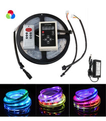 Digital Pixel RGB LED Strip 12V WS2811 Addressable 60LED/M 5 Metre IP65 Waterproof 5metre Kit - ATOM LED