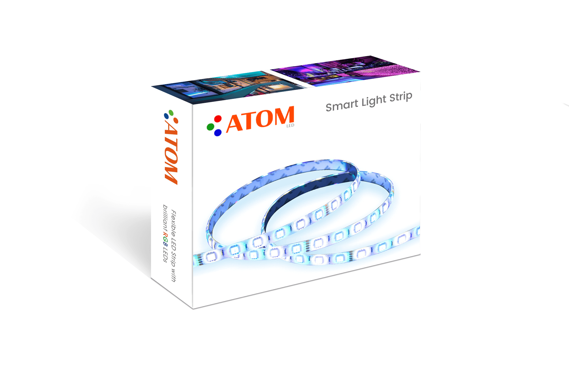 RGB LED Strip 24V 10 Metre One Length IP65 Waterproof 60LED/m with WIFI App Control to work with Google & Alexa Kit - ATOM LED