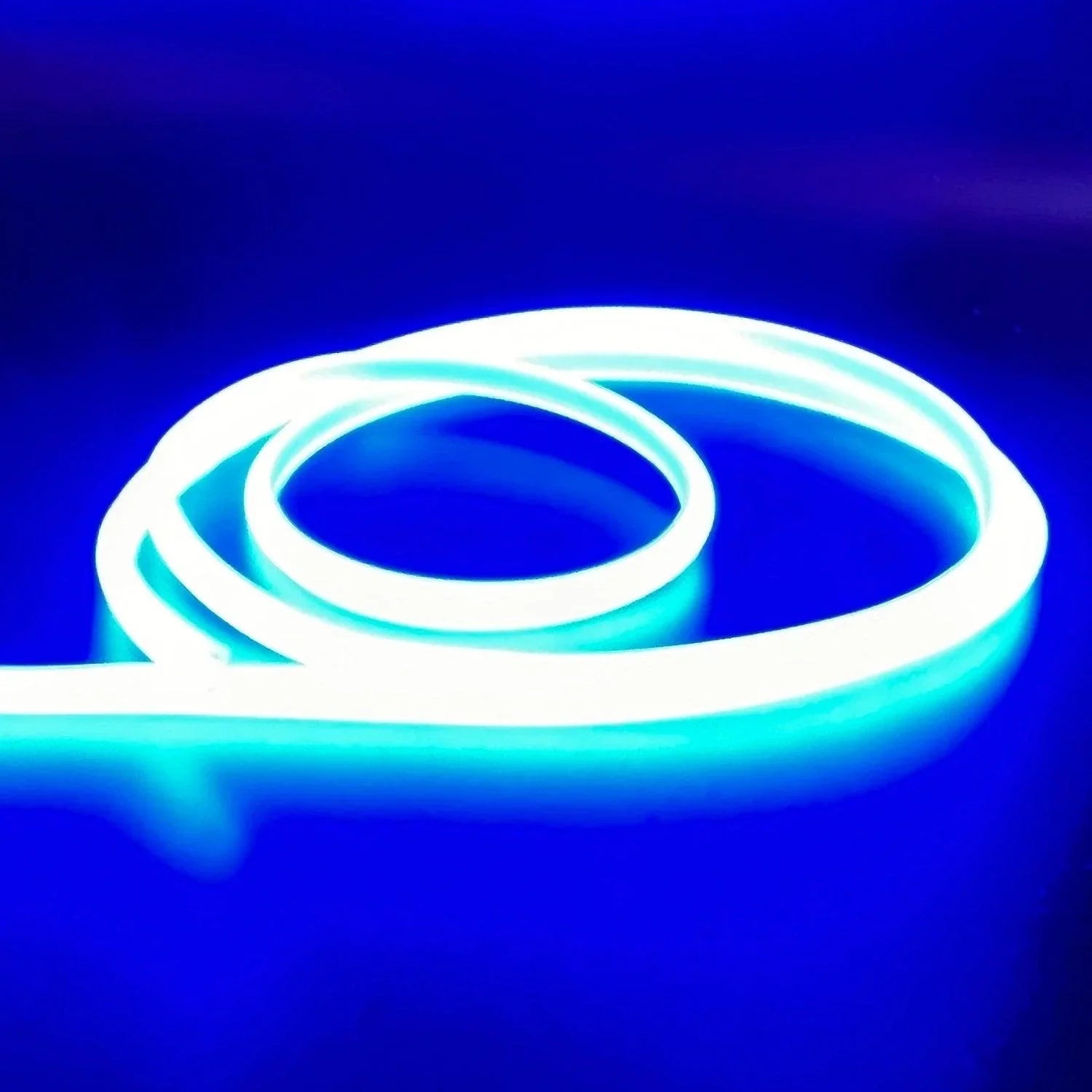 Blue Led Shop Blue COB LED Strip Light 220V 240V 288 LEDs/m IP65 with UK Plug | ATOM LED