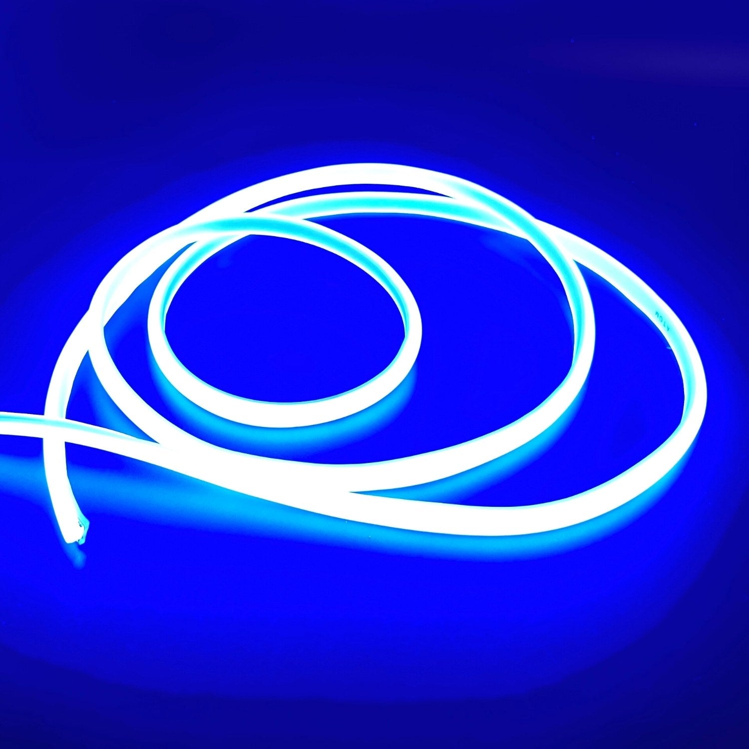 COB LED Strip Light Blue Neon Flex 220V 240V 288 LEDs/m IP65 with UK Plug - ATOM LED