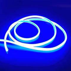 COB LED Strip Light Blue Neon Flex 220V 240V 288 LEDs/m IP65 with UK Plug