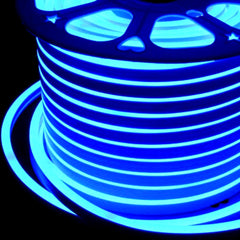 Blue LED Neon Flex 8x16mm 120LEDs/m AC 220 240V IP67 Waterproof with UK Plug - ATOM LED