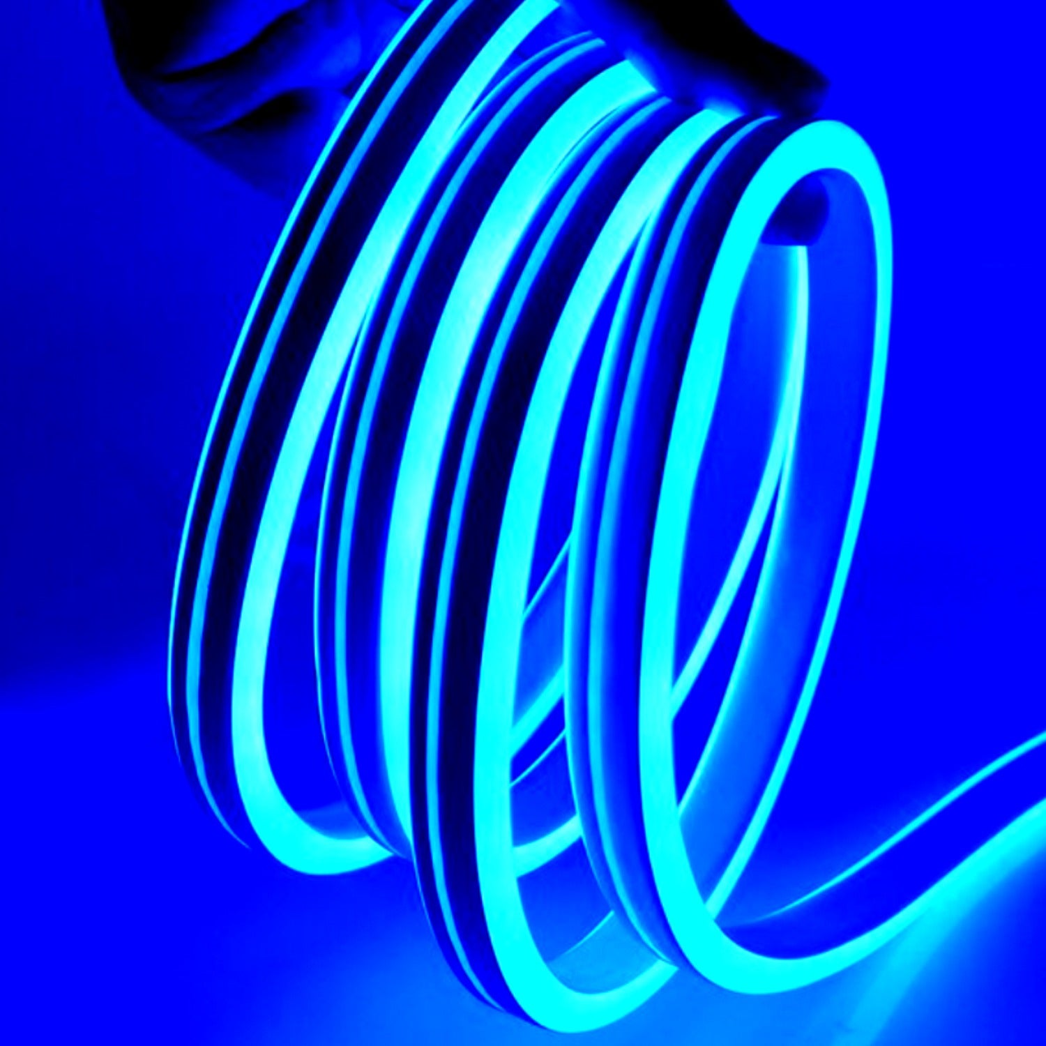 Blue Neon Flex Double Side 220V 240V 120LED/m 8x16mm IP67 Waterproof  Full Kit - ATOM LED