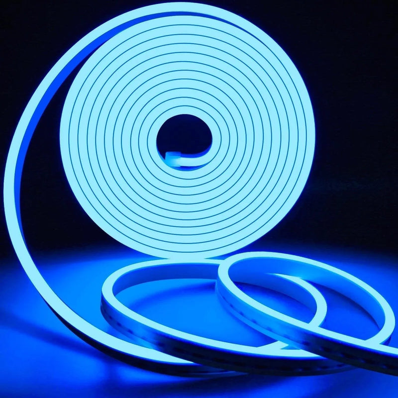 Mini Blue LED Neon Flex DC 12V 6x12mm 120LED/m IP65 Waterproof 2.5cm Cut - ATOM LED