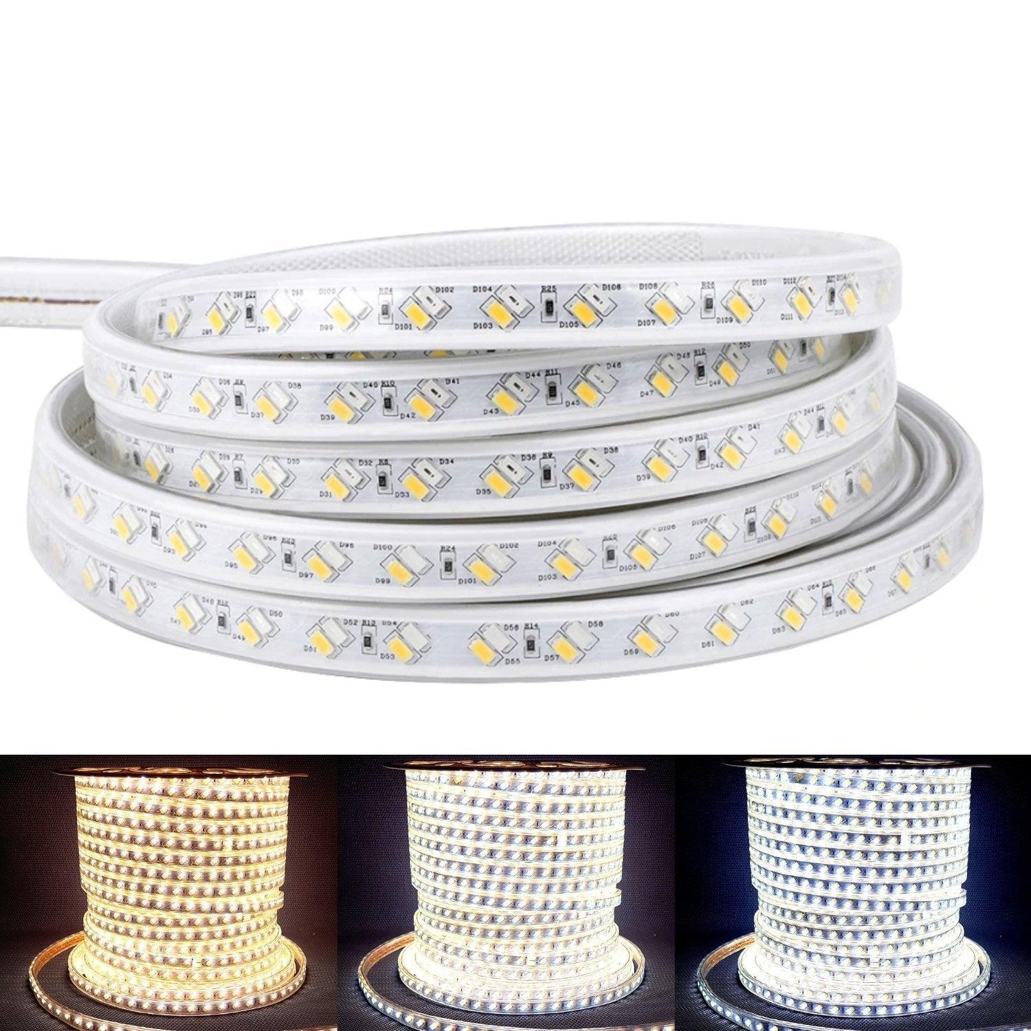 Tricolour LED Strip Light 220V 240V 5730 Warm White, Natural White ...