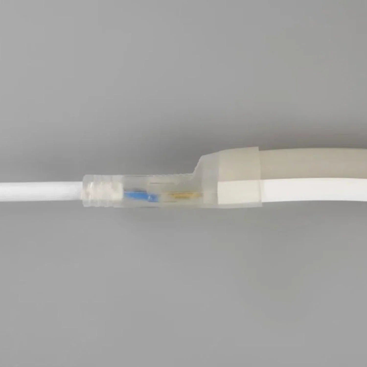 Warm White LED Neon Flex 16x16mm D Shape Vertical Bending 120LEDs/m 220V 240V IP67 Waterproof with UK Plug - ATOM LED
