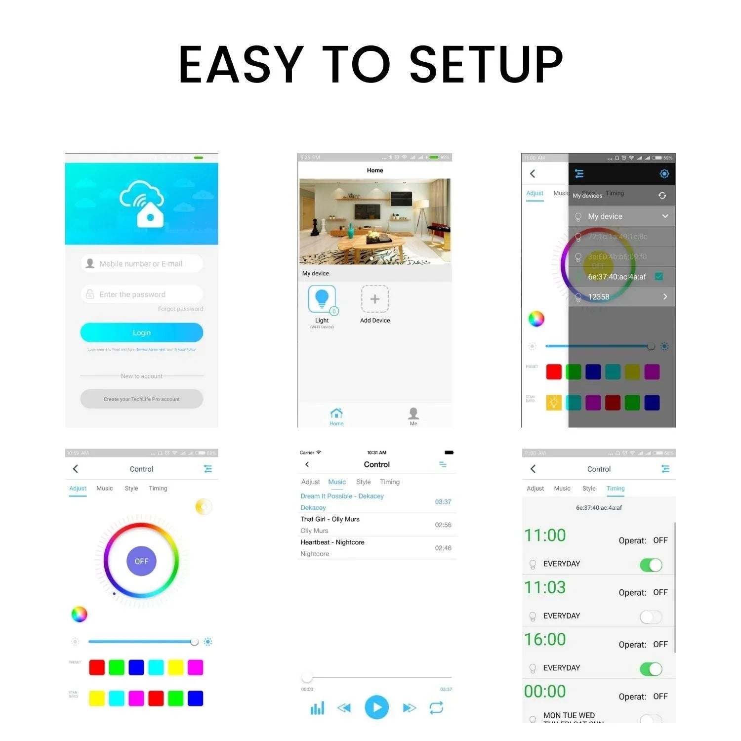 RGB LED Strip 10 Metre (5m+5m) 12V WiFi Wireless Control IP20 Non-Waterproof 300LEDs 10m Full Kit Work with Alexa and Google Home - ATOM LED