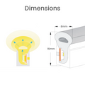 LED Neon Flex Cool White 8x16mm 120LEDs/m 220V 240V IP67 Waterproof with UK Plug - ATOM LED