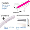 Cool White LED Neon Flex AC 220V 240V 8x16mm 120LEDs/m IP65 Waterproof with UK Plug - ATOM LED