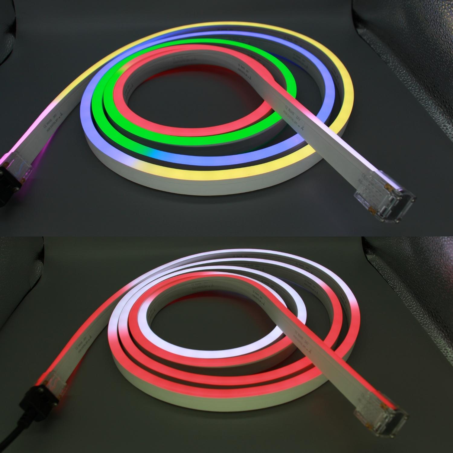 Digital Pixel RGB Neon Flex DC 24V IP68 Fully Waterproof 10x20mm Addressable WS2811 - ATOM LED