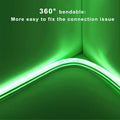 Green LED Neon Flex 8x16mm 120LEDs/m AC 220 240V IP67 Waterproof with UK Plug - ATOM LED