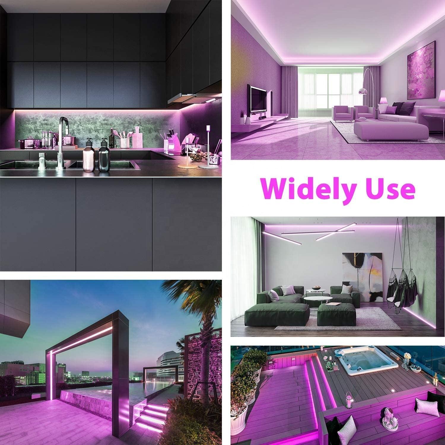 Pink LED Neon Flex 220V 240V 8x16mm 120LEDs/m IP67 Waterproof with UK Plug - ATOM LED