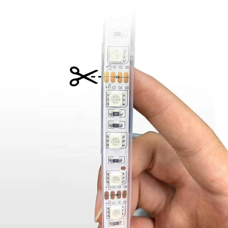 RGB LED Strip with WiFi Controller DC 24V 10m One Length 5050 IP65 Waterproof 60LED/m Full Kit - ATOM LED