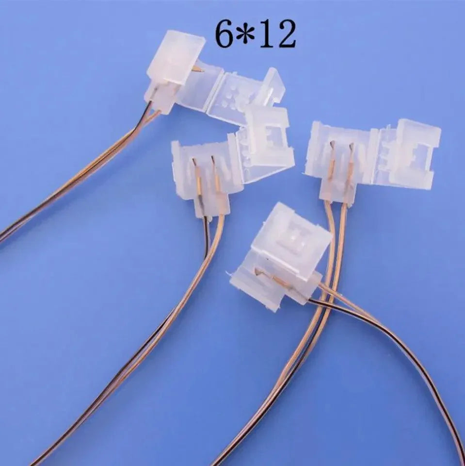 LED Neon Flex 12V/24V Non Welding Wire Connector for 6x12mm Single Col ...